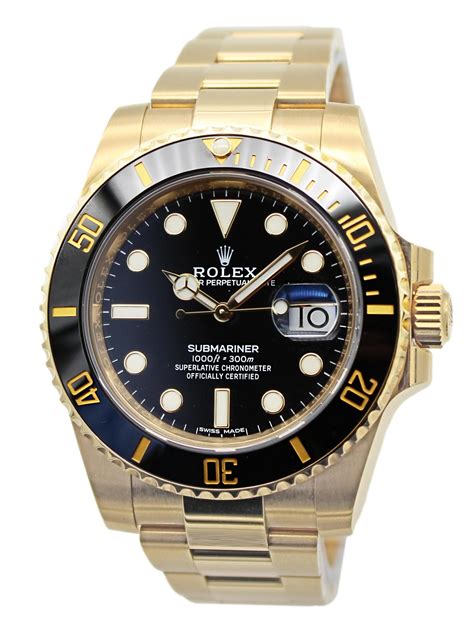 rolex submariner yellow dial|rolex submariner automatic 18k gold.